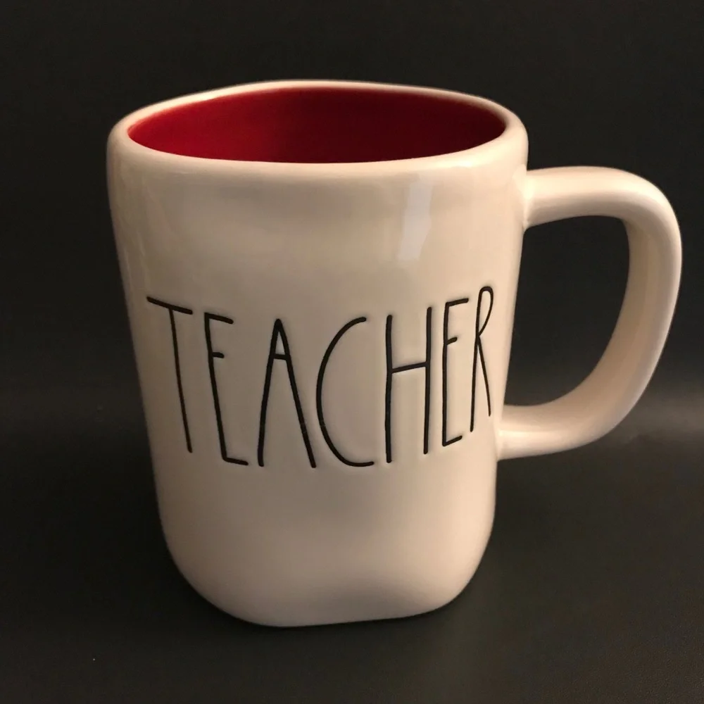 Rae Dunn Teacher Mug w/ Red Interior